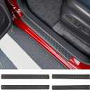 powoq Door Sill Protector Compatible with 2024-2026 Chevy Traverse Car Door Sill Guard TPE 4Pcs Car Threshold Protector Replacement for 2024 2025 2026 Chevy Traverse Accessories