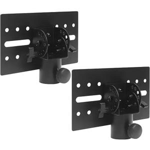2pcs Speaker Pole Mount Adapter, 35mm All Metal Tripod Stand for D-G DJ PA Speaker, Stage & Event Setup, Universal Heavy-Duty Bracket Top Cap Trip Stands, Hold Up to 110lbs, Adjustable & Rotatable
