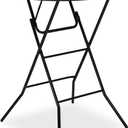 32" Round Folding Table, Portable Bar Height Folding Table with Detachable Legs, Round Foldable Table with HDPE Top for Standing Parties, Balcony, Event, Indoor Outdoor Use (Black, 1 Pack)