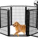 Dog Playpens with Low Threshold Gate, 40 Inch 8 Panels Heavy Duty Outdoor Dog Play Pen, RV Camping Yard Indoor Puppy Playpen Portable Pet Pen Fence for Large/Medium/Small Dogs