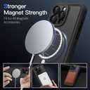 COOLQO Magnetic for iPhone 13 Pro Case, Dual Layer Matte Scratch-Resistant, Black
