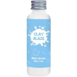 100ml Air Dry Clay Glaze, Air Dry Clay Varnish Can Not Only Used to Prevent Clay Cracking, Scratches, and Wear, Polymer Clay Glaze Can Also Having a Matte Glaze Effect (Matte)