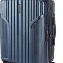 BAGSMART Carry On Luggage 22x14x9 Airline Approved, Lightweight luggage with Spinner Wheels, 20 Inch Expandable Hardside Carry On Suitcase with TSA Lock Rolling Travel suitcase Carry-On, Dark Blue