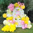 Yellow Pink Lemon Balloon Garland Arch kit with pastel Yellow Pearl White Balloons for Lemonade juicy one 1st Birthday Summer main squeeze Bridal Shower Girl Sweet Baby shower Decorations