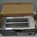 Mueller UltraToast Full Stainless Steel Toaster 4 Slice, Long Extra-Wide Slots for Bagels and Waffles, 6 Browning Levels, LED Display, Cancel/Defrost/Reheat Functions & Removable Tray, Kitchen Gadgets