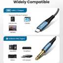 Tisino USB C to 1/4 inch Audio Cable, USB Type C to 1/4 TRS Audio Adapter Auxiliary Jack Stereo Cable for Cell Phones, Tablets, Laptops, Amplifiers, Speakers, Headphones, Mixing Consoles - 6.6FT