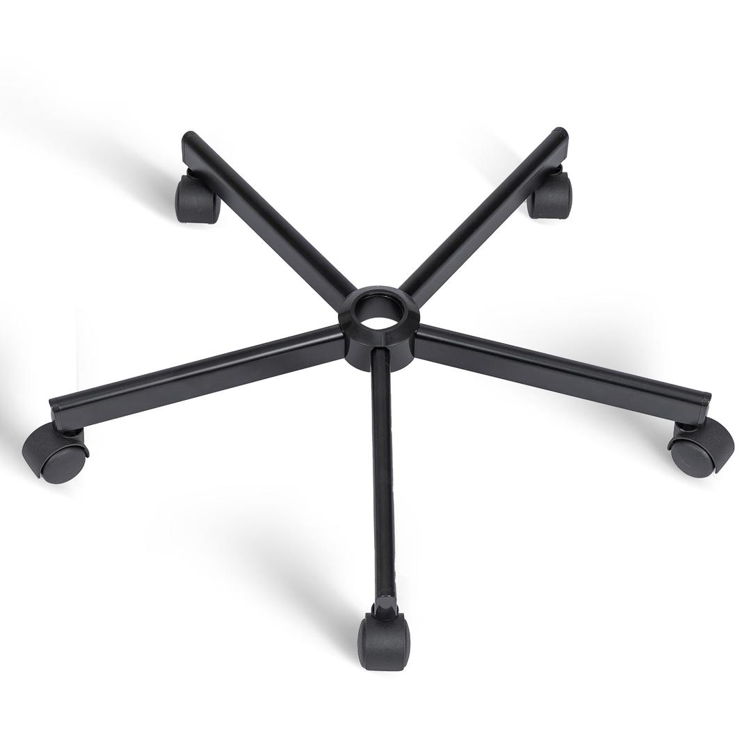 Criss Cross Home Office Swivel Chair Base – Durable, Steady and Easy Installation – Perfect for Criss Cross and Cross Legged Chairs with Replacement Casters (Black,Base+Wheel)