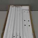 VICERII Clothing Rack, 55.51 Inch Heavy Duty Clothes Rack Rolling Garment Rack with Wheels and Bottom Shelf, 130LB Capacity Clothes Racks for Hanging Clothes, Coats, Shirts, Sweaters, Skirts, White (Single)