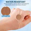 NOLITOY 100pcs Small Patches Finger Wounds Patches Waterproof Wounds Protector Round Tape Stickers Breathable Fabric Coverlet Dressing Brown