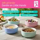 Elk and Friends Kids Porcelain Bowls with Silicone Sleeve + Silicone Lid | Kids/Toddler/Baby Feeding | Microwave & Dishwasher Safe | Non slip | Cereal/Soup/Snack Dishes & Dinnerware