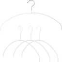 Mawa by Reston Lloyd, Euro Ultra-Thin Series, Non-Slip Space Saving Clothes Hanger, Style 40/PT for T-Shirts, Blouse, & Sun Dresses, Set of 4, White