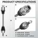 ILONPA NEW Front Right CV Axle Shaft Assembly CV Joint Passenger Side