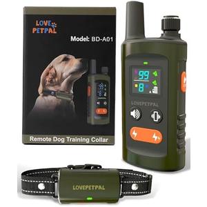 Dog Training Collar with Remote Control, 3500FT Dog Shock Collar for Small Medium Large Dogs, IPX7 Waterproof, 4 Training Modes