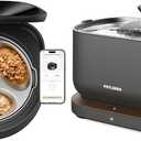PETLIBRO Automatic Cat Feeder Wet Food with Stainless Steel Bowl and Semiconductor Cooling + App Monitoring Cat Water Fountain, Feeder Easy to Clean with Stainless Steel Tray