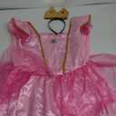 Hansooncood Princess Peach Costume Adult Super Borthers Costume Women Halloween Pink Medium