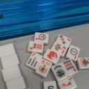 160 Pcs American Mahjong Tile Set | Elegant Vintage Luxury Style with Blue Back Mahjong Tiles, 0.59 inches x 1.18 inches