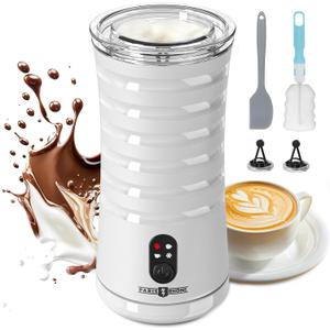 Milk Frother, Paris Rhône 4in1 Milk Steamer and Frother, Hot & Cold Foam Milk Warmer with Temperature Control, Auto ShutOff Frothers for Coffee, Latte, Cappuccino, Macchiato