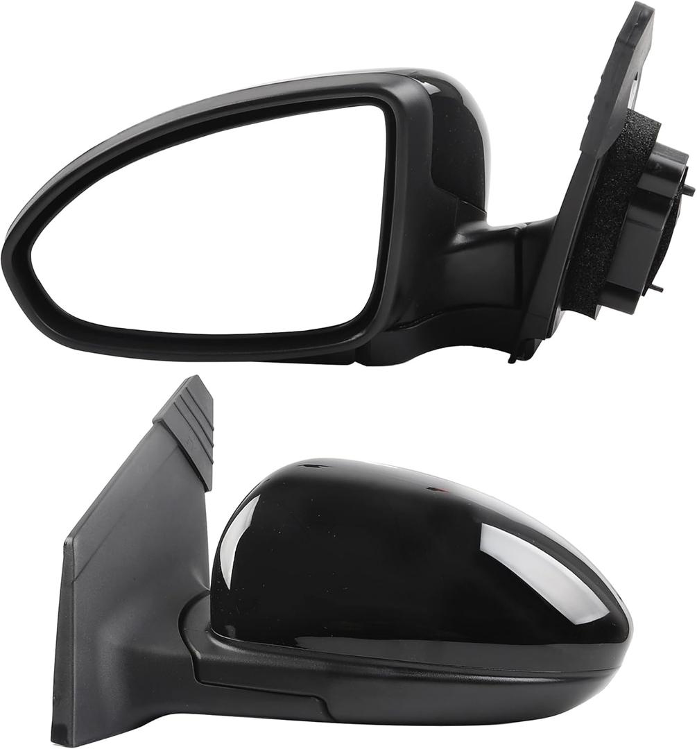 Dasbecan Left Driver Side Mirror Assembly Compatible with 2011-2016 Chevy Cruze Sedan/Hatchback Limited Non-Heated Power Glass Manual Folding Door Mirror Black 3 Pins GM1320420