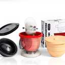 Silicone Bowl Liners for KitchenAid 5 Qt Tilt-Head Mixers, 3pcs Foldable Space-Saving Silicone Mixing Bowl Liners with Lids, Heat Resistant, Dishwasher Safe