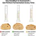 Sourdough Aliquot Jar for Sourdough Starter, Transparent Acrylic Measuring Tube for Dough Rise Tracking, Artisan Bread Baking Tool for Brioche, Panettone & Bakers (white, 1pcs acrylic)