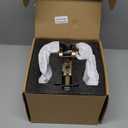 2 Pack Antique Brass Glass Door Lever Privacy Crystal Door Levers Door Lever Interior Door Handle for Bedroom and Bathroom,Zinc Alloy