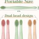 Mifoci 3 Pcs Eyelid Brush with Soft Silicone for Sensitive Eyelids, Double Ended Eyelid Margin Scrub Brush for Removes Dirt, Oil, Lid Scrub Device Deep Cleansing Eyelash Extension Prep
