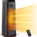 Space Heater for Indoor Use, 1500W Fast Electric Portable Ceramic Heaters with Thermostat, 4 Modes, 24H Timer, 70Oscillating Room Heater with Remote for Office Bedroom Use, 2023 Upgraded