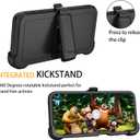 for Motorola Moto G 5G 2026 Case, Moto G Play 5G 2026 Heavy Duty case, [Glass Screen Protector] [Military Grade Protective ] [Shockproof] [Dropproof] [Dust-Proof] (with Belt Clip,MAG- Black)