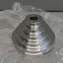 CNBTR 25mm Bore 54mm-150mm Outter Dia Aluminum 5 Slot A Type V-Shaped Pagoda Pulley 5 Step Pulley Belt 12.7mm Belt Width