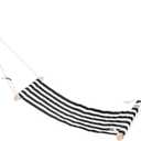 PATIKIL Foot Hammock Under Desk, Adjustable Foot Rest Sling with Hooks Portable Desk Footrest for Airplane Travel Home Office, Black White Style 1