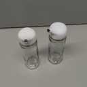 2 Pcs Cruet Dispenser Set 8 oz, White Glass Soy Sauce Dispenser, Small Olive Oil and Vinegar Bottles, Soy Sauce Bottle, Non Drip Spout Cruet Bottle Container for Kitchen Cooking