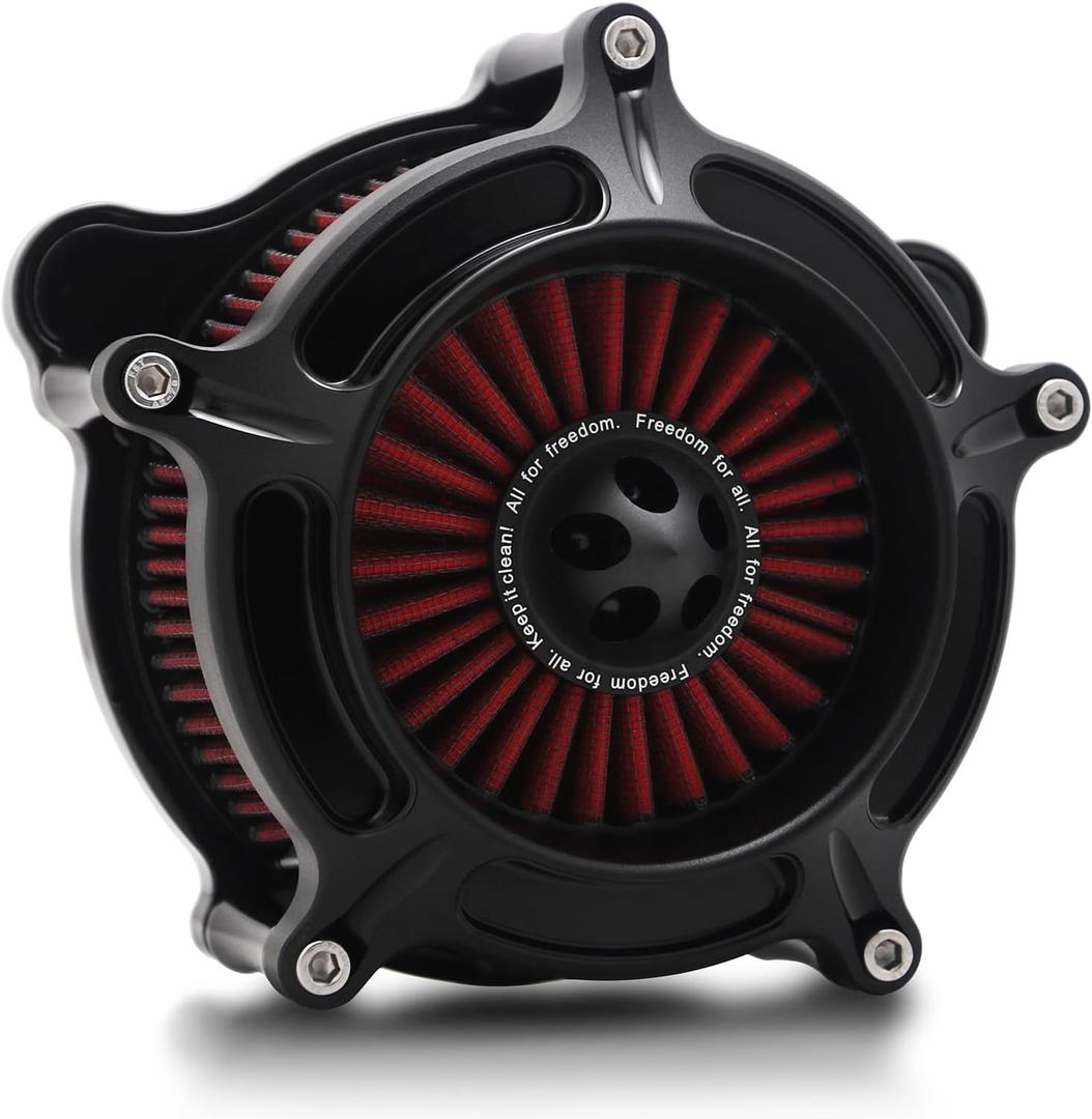 For harley air cleaner filter Sportster Softail Touring street road king glide Dyna for harley davidson air intake filters (OPS Black - Red Filter, D-For M8 Touring/Softail 2018-UP)