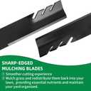 103-6398 Mower Blades Compatible with Ex Mark 60" Deck Lawn Mower, Gator Mulching Blades 116-5174 Fit for Ex Mark Radius, Turf Tracer, Lazer Z Series, Replace 103-6393 96-749 (3 Pack)