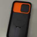 SURITCH for iPhone 15 Pro Max Case with Magnetic Camera Slide Cover and Adjustable Kickstand, Compatible with MagSafe, Shockproof Bumper Case Slim Protective Cover 6.7 Inch, Black