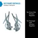 TRQ Driver & Passenger Side Power Window Regulator Set Compatible with 1994-1997 BMW 318i 1992-1997 318is 1998-1999 323i 323is 1994-1995 325i 1992-1995 325is 1996-1999 328i 328is 1995-1999 M3