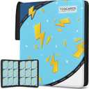 Trading Card Binder 9 Pocket,Card Binder 900 Pockets,Card Book Holder Cards with 50 Removable Sleeves,3-Ring Zip Design MTG/TCG/Sport Collectible Trading Card Albums Gifts for Boys and Girls (Blue) (Large)