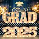 2025 Graduation LED Light-Up Marquee Letters Sign - GRAD 2025 Decor, Class of 2025 Party Supplies for College, High School, Preschool, Table Centerpieces, Battery Operated