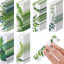 72 Pcs Anxiety Sensory Stickers Mental Health Stickers Fidget Textured Strips Toys Anti Stress Tactile Rough Calm Items Adhesives Anxiety Relief for Adults Teens Desk(Leaves)