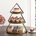 3 Tier Cupcake Stand for Party, Wedding, Baby Shower and Birthday, Reusable Dessert Display Tower, Tiered Cake Tray Holder for Kids and Adults