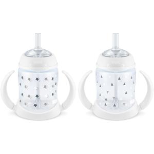 NUK Learner Straw Cup, 5oz, 2-Pack - Toddler Sippy Cup with Soft Straw for Easy Drinking, Suitable for Ages 6 Months and Up, Timeless Collection