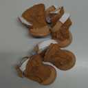 Dog Boots, HiBallBall 4 PCS Dog Shoes for Small Pets Dogs, Anti-Slip Snow Boots, Paw Protectors (Brown, Size3) (XS)