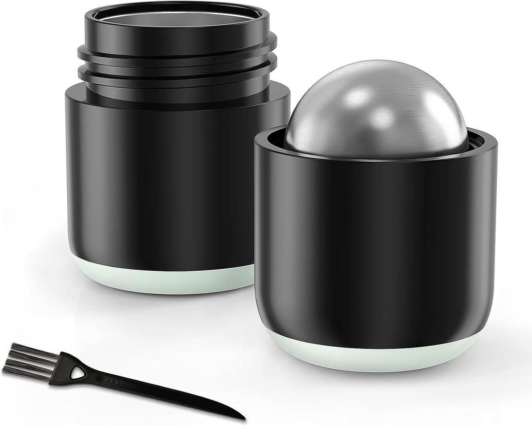 DEPAD Pill Crusher Stainless Steel, Pill Crusher Fine Powder, Pill Grinder Fine Powder with Brush, Pill Crusher for Elderly and Pets, Twist-to-Grind