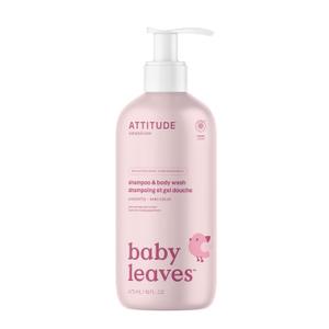 ATTITUDE Baby 2-in-1 Shampoo & Body Wash, EWG Verified, Fragrance Free & Dermatologically Tested, Vegan, Unscented, 16 Fl Oz