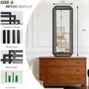 55"x22" Rectangle Decorative Wall Mirror with Geometric Frame