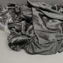 CozyLux Satin Sheets Queen Size Bed Set - 4 Piece Silky Queen Sheet Set, Luxury Dark Grey Queen Sheets with Smooth and Soft Microfiber, Includes 1 Fitted Sheet, 1 Flat Sheet and 2 Pillowcases