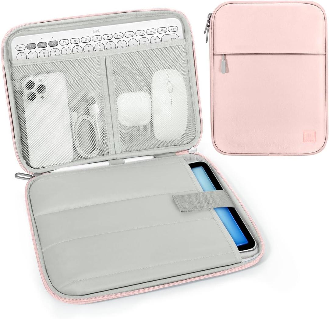 Dadanism 9-11 Inch Tablet Sleeve Padded Carrying Case for iPad (A16) 11th Gen 11", iPad 10th Gen 10.9", i-Pad Air/Pro 11", i-Pad Air 5/4 10.9", i Pad 9/8/7th Gen, Galaxy Tab A9+ Plus 11",Pink