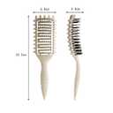 Curl Defining Brush for Curly Hair, Vented Detangling Hair Brush for Wet and Dry Styling, Curved Brush for Shaping and Smoothing Curl Clumps, Lightweight Hair Brush (Red)