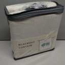 INOVADAY 100% Blackout Curtains for Bedroom, Black Out Curtains 96 Inch Long, Clip Rings Linen Blackout Drapes, Thermal Insulated Room Darkening for Living Room, 2 Panels - Beige,W50xL96