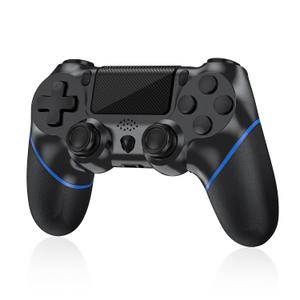 Turquvix Wireless Controller Compatible with PS-4/Pro/Slim (Midnight Black)