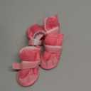 GabeFish Puppy Cute Cozy Warm Anti Slip Winter Boots for  Dogs Pets Cats Thicken Fleece Snow Shoes Brown Medium (Label: 3), Pink